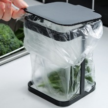 철제 음식물 쓰레기 냄새방지 밀폐 비닐 걸이용 미니 휴지통 주방 개인용